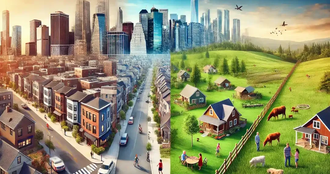 Exploring the Dynamics of Urban, Suburban, and Rural Living