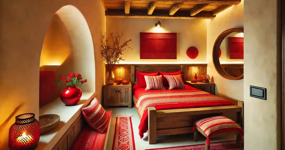Small Mediterranean Bedroom Red Creating a Warm and Inviting Space